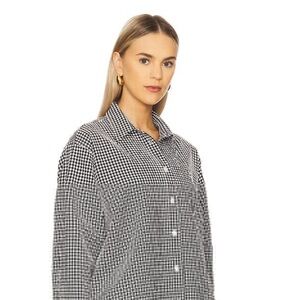 NWOT Hunza G Black and White Checkered Oversize Coverup - L/XL